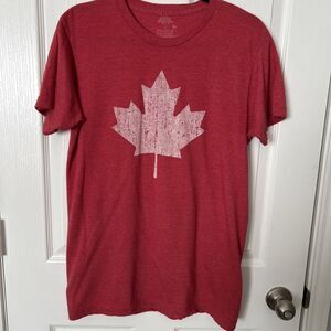 Canada Maple Leaf Tee Shirt Top Adult Medium Hockey Ann Arbor T-Shirt Company